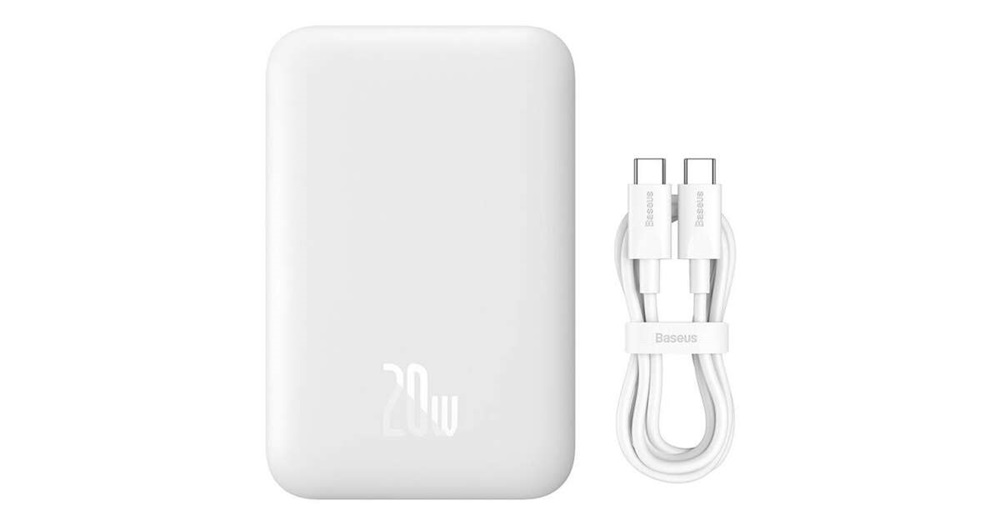 Baseus P10059002223-00 Magnetic Mini 6000mAh 20W MagSafe fehér power bank