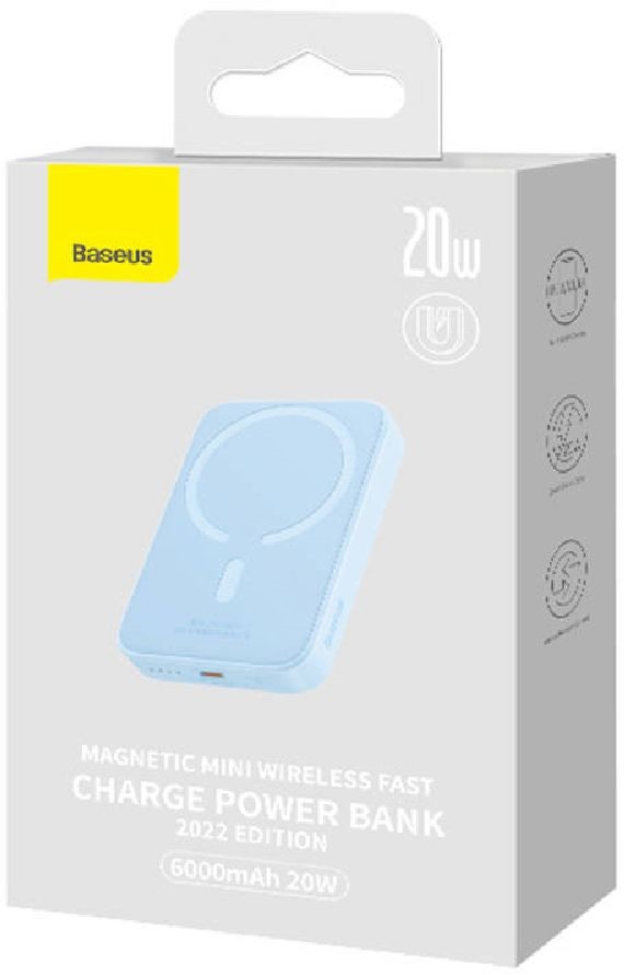 Baseus P10059002313-00 Mini 6000mAh 20W kék power bank