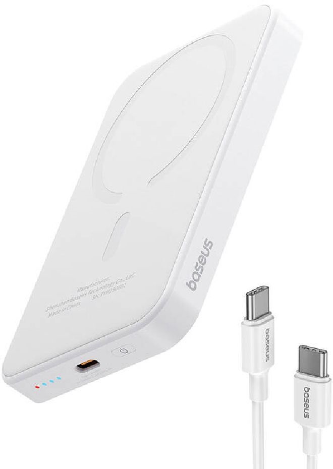 Baseus P10064101223-00 MagPro Magnetic 5000mAh 20W MagSafe fehér power bank