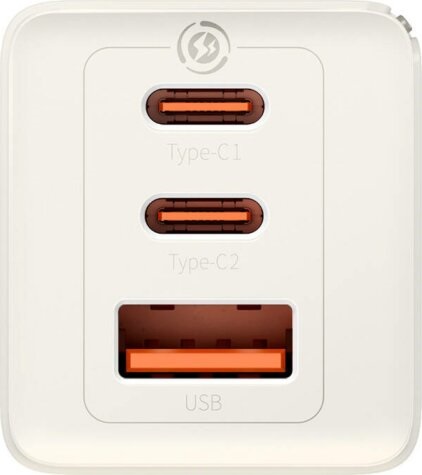 Baseus P10110812227-Z1 GaN5 65W fehér hálózati adapter 1m USB Type-C kábellel