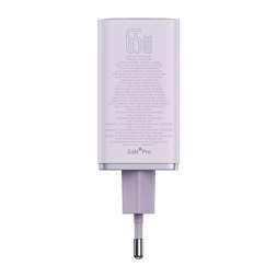 Baseus P10162705532-00 GaN6 Pro 100W EU lila gyorstöltő adapter 1m USB Type-C - Type-C kábellel