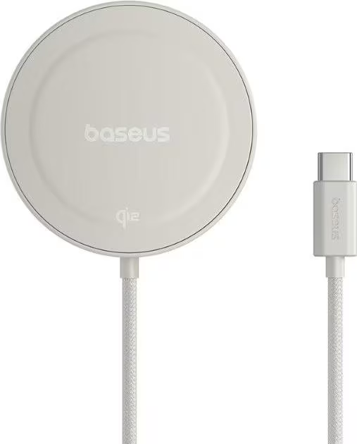 Baseus P10273300G21-00 Simple Mini4 Magnetic Qi2 15W univerzális vezeték nélküli fehér töltő