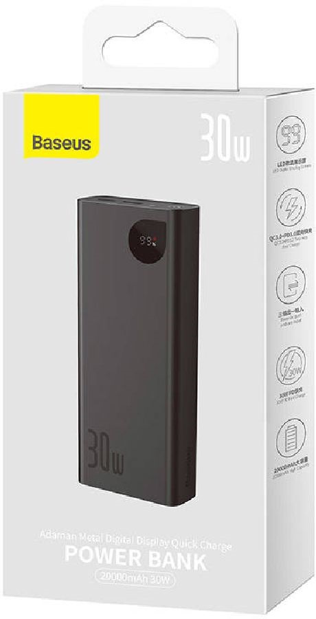 Baseus PPAD030001 Adaman Metal 20000mAh fekete power bank