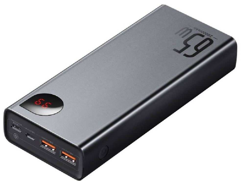 Baseus PPIMDA-D01 Adaman Metal 20000mAh fekete power bank (Újracsomagolt)