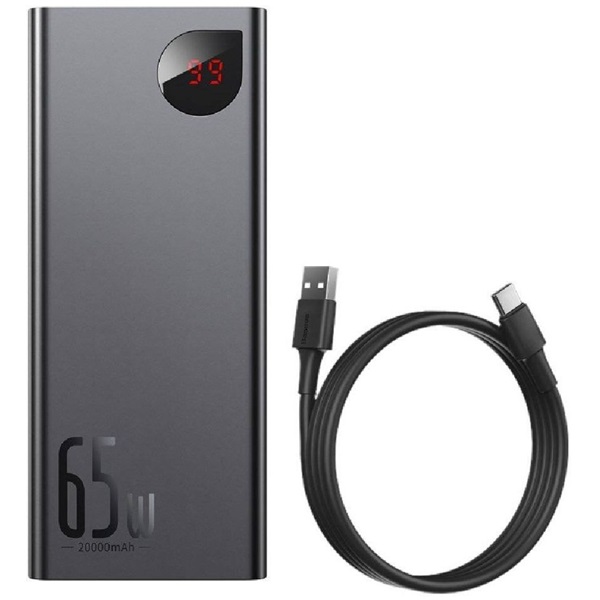 Baseus PPIMDA-D01 Adaman Metal 20000mAh fekete power bank (Újracsomagolt)