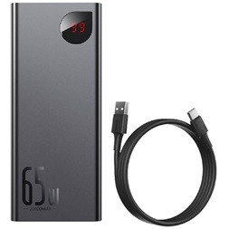Baseus PPIMDA-D01 Adaman Metal 20000mAh fekete power bank (Újracsomagolt)