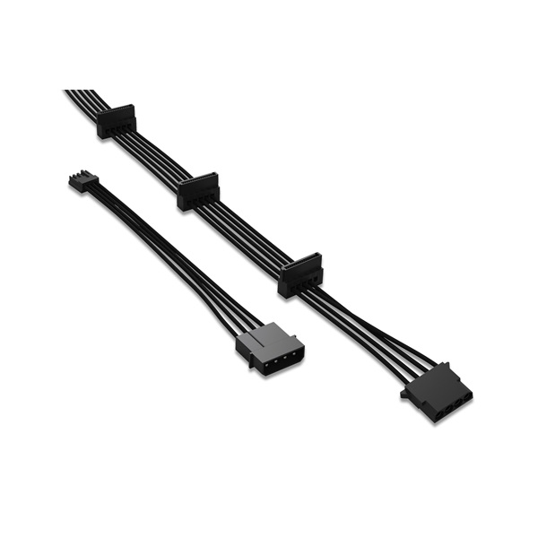 Be Quiet! CM-30750 60+10cm 3xSATA + 1xMolex fekete tápkábel