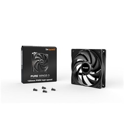 Be Quiet! Cooler 12cm - PURE WINGS 3 120mm PWM high-speed (2100rpm, 30,9dB, fekete)