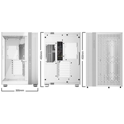 Be Quiet! LIGHT BASE 600 DX fehér (táp nélküli) ablakos ATX ház