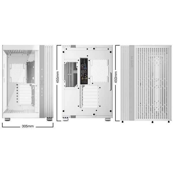 Be Quiet! LIGHT BASE 600 DX fehér (táp nélküli) ablakos ATX ház