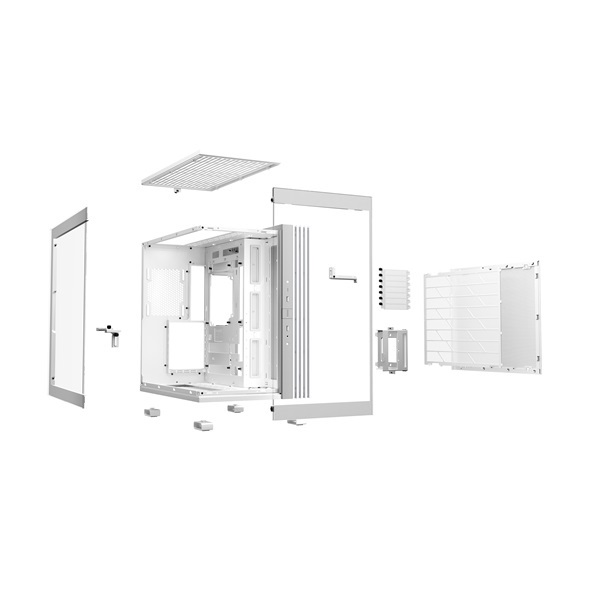 Be Quiet! LIGHT BASE 600 DX fehér (táp nélküli) ablakos ATX ház