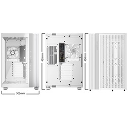 Be Quiet! LIGHT BASE 600 LX fehér (táp nélküli) ablakos ATX ház