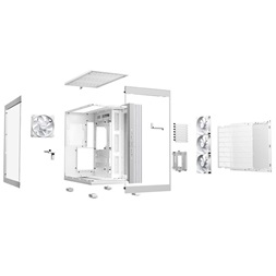 Be Quiet! LIGHT BASE 600 LX fehér (táp nélküli) ablakos ATX ház