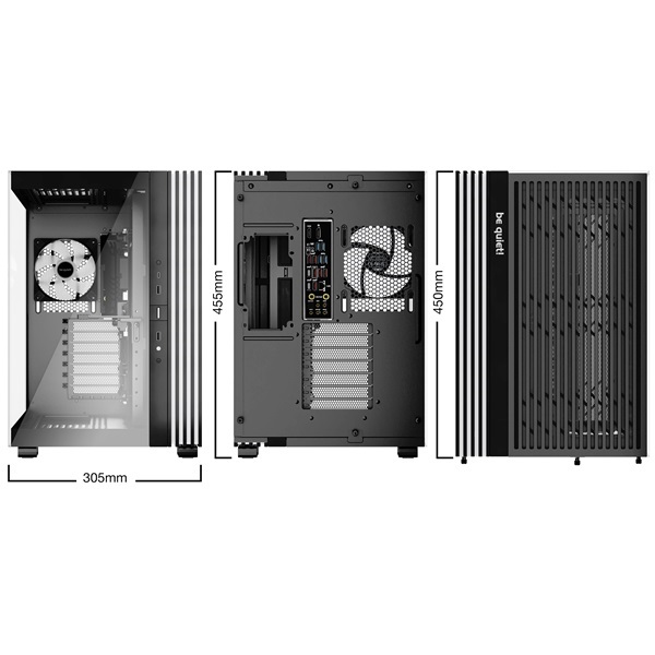 Be Quiet! LIGHT BASE 600 LX fekete (táp nélküli) ablakos ATX ház