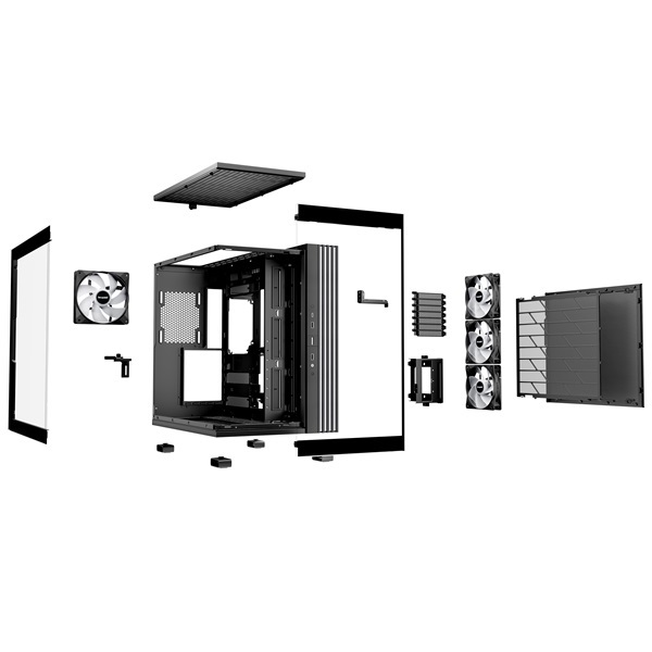 Be Quiet! LIGHT BASE 600 LX fekete (táp nélküli) ablakos ATX ház