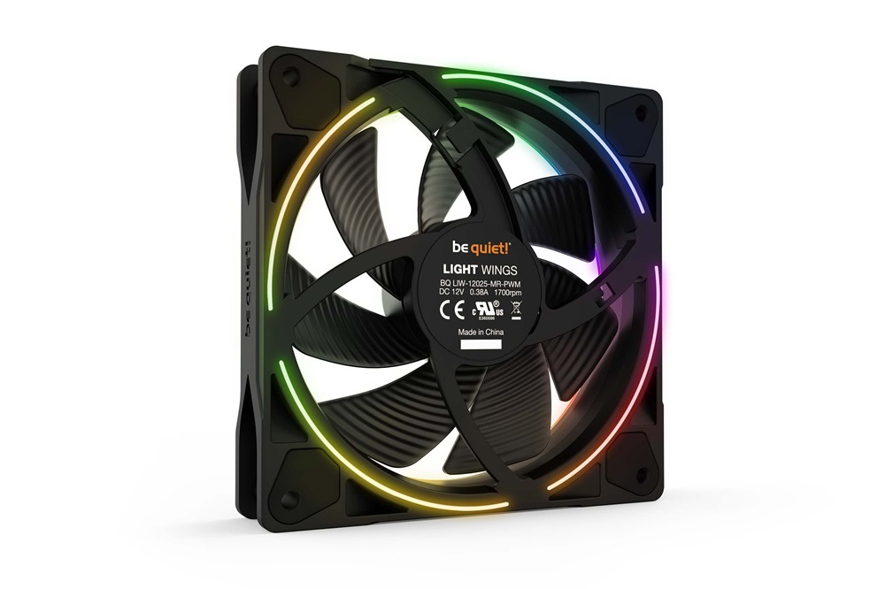 Be Quiet! LIGHT WINGS 120mm PWM ARGB fekete ventilátor