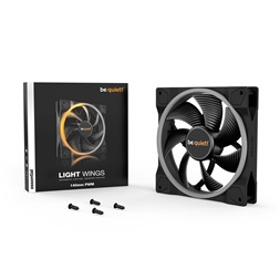 Be Quiet! LIGHT WINGS 140mm PWM ARGB fekete ventilátor