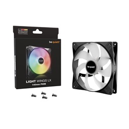 Be Quiet! LIGHT WINGS 140mm PWM RGB fekete ventilátor