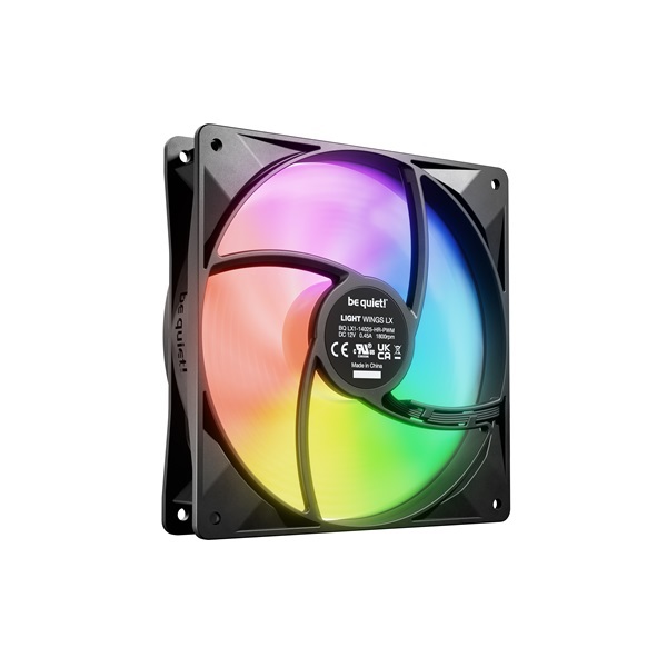 Be Quiet! LIGHT WINGS 140mm PWM RGB fekete ventilátor