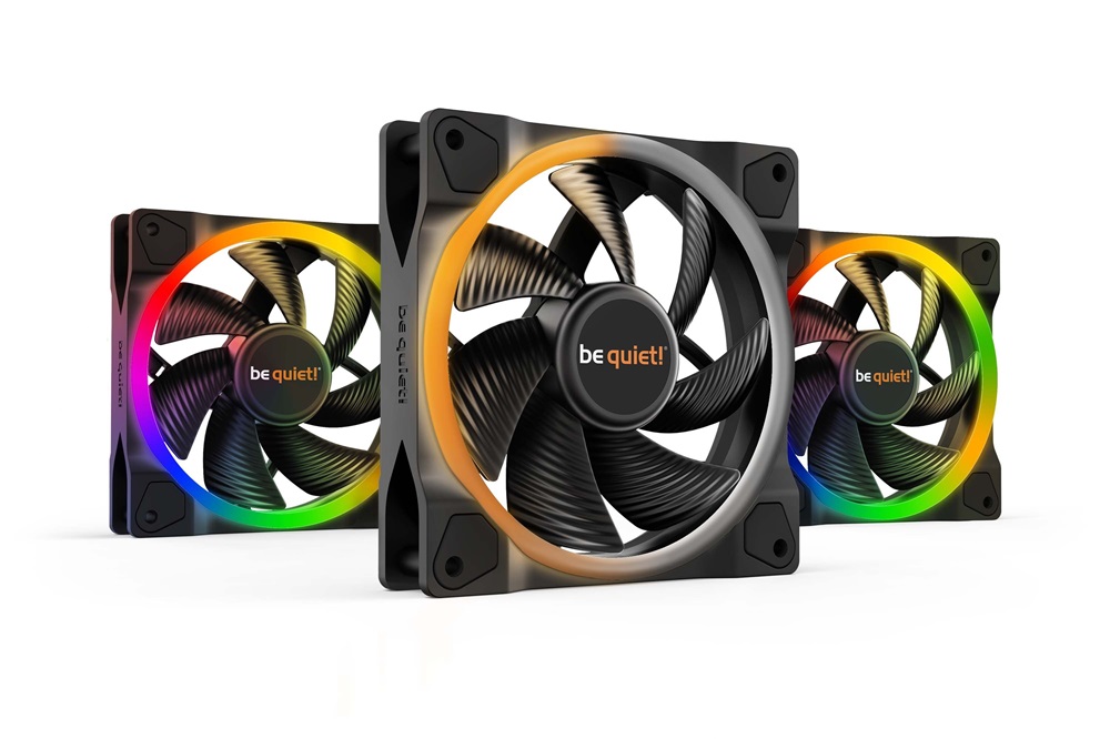 Be Quiet! LIGHT WINGS 3db 120mm PWM ARGB fekete ventilátor