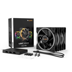 Be Quiet! LIGHT WINGS 3db 120mm PWM ARGB fekete ventilátor