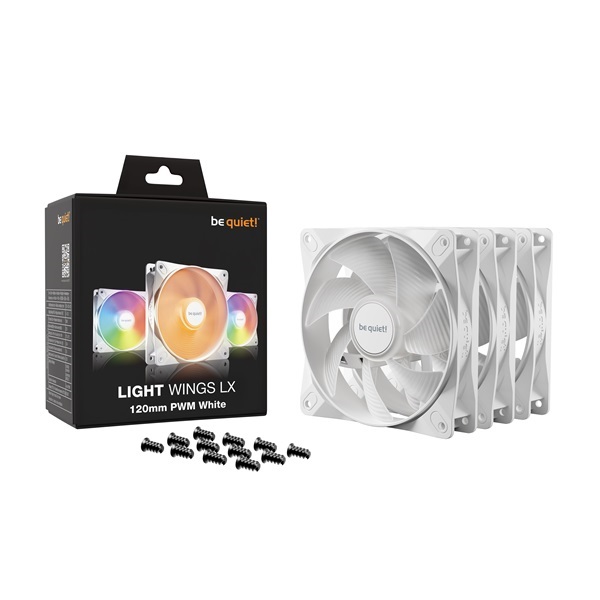 Be Quiet! LIGHT WINGS 3db 120mm PWM RGB fehér ventilátor