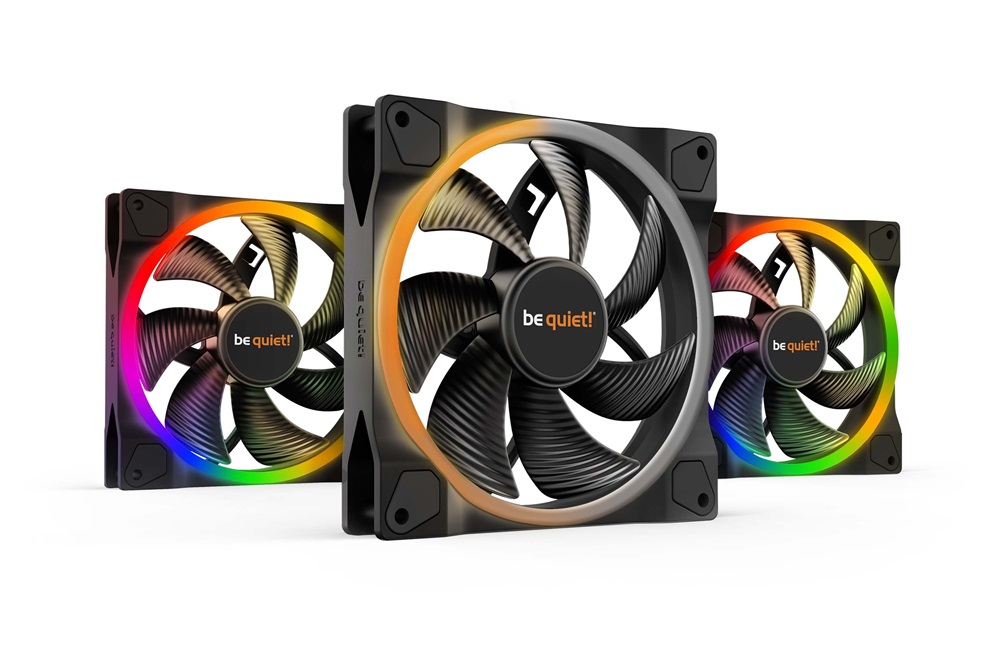 Be Quiet! LIGHT WINGS 3db 140mm PWM ARGB fekete ventilátor