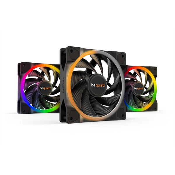 Be Quiet! LIGHT WINGS 3db nagy sebességű 120mm PWM ARGB fekete ventilátor