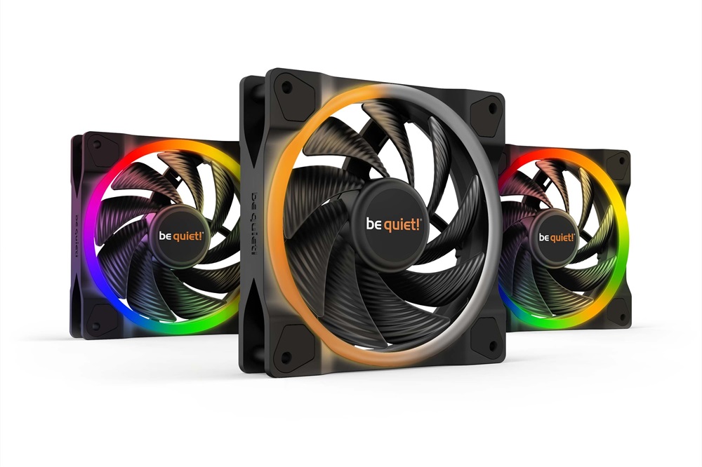 Be Quiet! LIGHT WINGS 3db nagy sebességű 120mm PWM ARGB fekete ventilátor