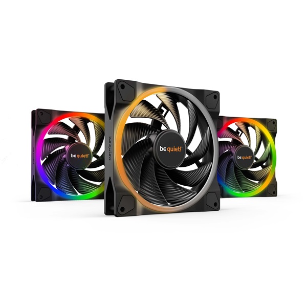 Be Quiet! LIGHT WINGS 3db nagy sebességű 140mm PWM ARGB fekete ventilátor