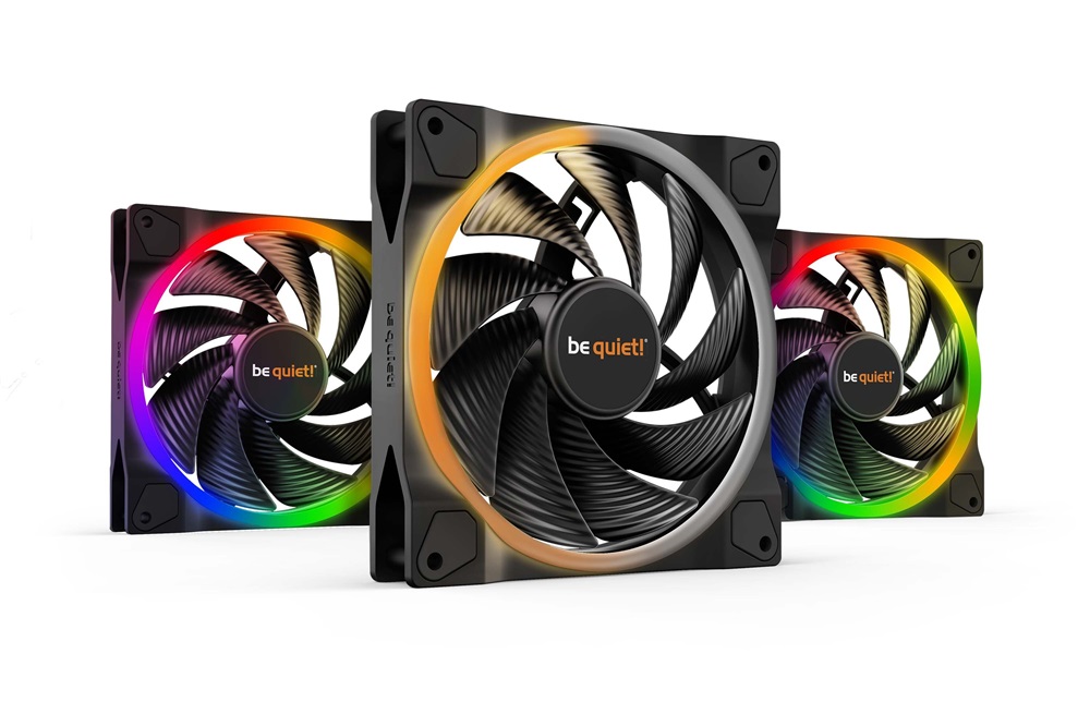 Be Quiet! LIGHT WINGS 3db nagy sebességű 140mm PWM ARGB fekete ventilátor
