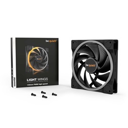 Be Quiet! LIGHT WINGS nagy sebességű 140mm PWM ARGB fekete ventilátor