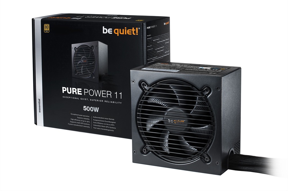 Be Quiet! PURE POWER 11 500W 80+ Gold ventillátorral dobozos tápegység