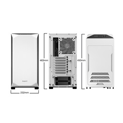 Be Quiet! Pure Base 500 fehér (táp nélküli) ablakos ATX ház