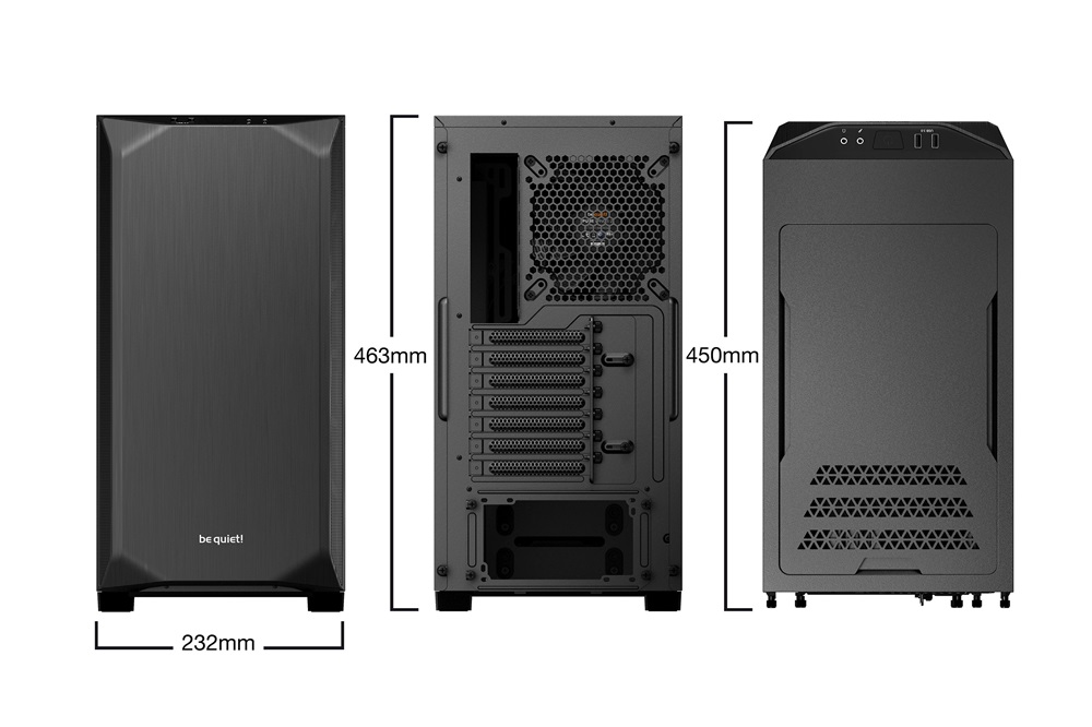 Be Quiet! Pure Base 500 fekete (táp nélküli) ATX ház