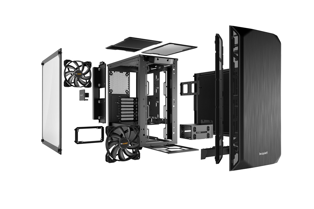 Be Quiet! Pure Base 500 fekete (táp nélküli) ablakos ATX ház