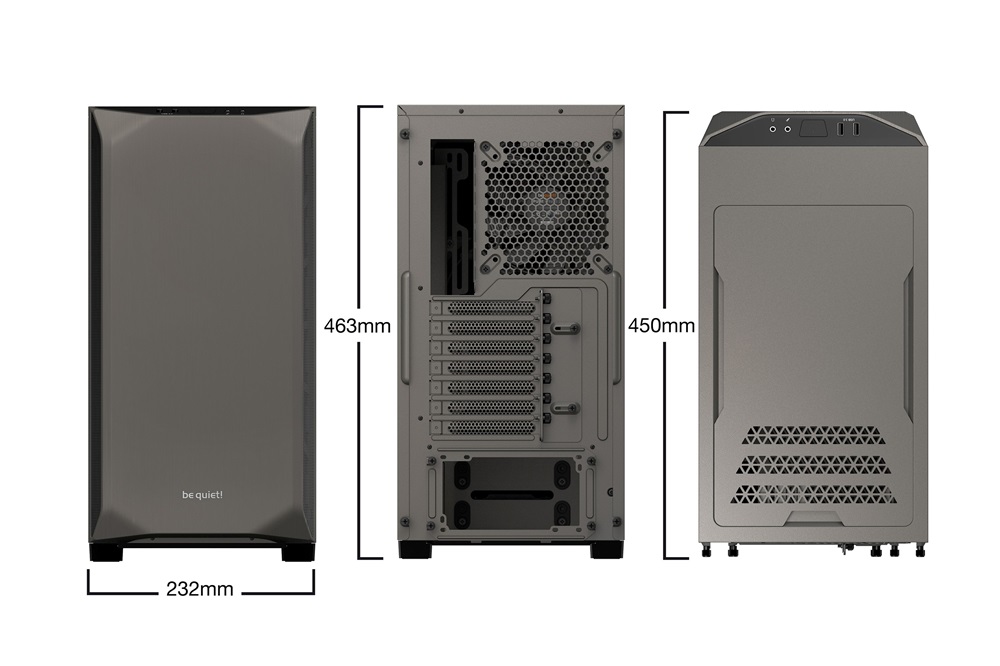 Be Quiet! Pure Base 500 szürke (táp nélküli) ATX ház