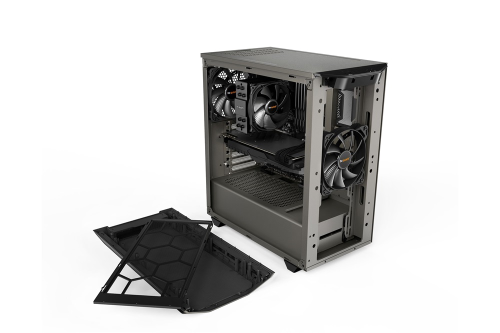 Be Quiet! Pure Base 500 szürke (táp nélküli) ablakos ATX ház