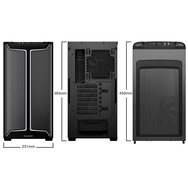 Be Quiet! Pure Base 501 DX fekete (táp nélküli) ablakos ATX ház