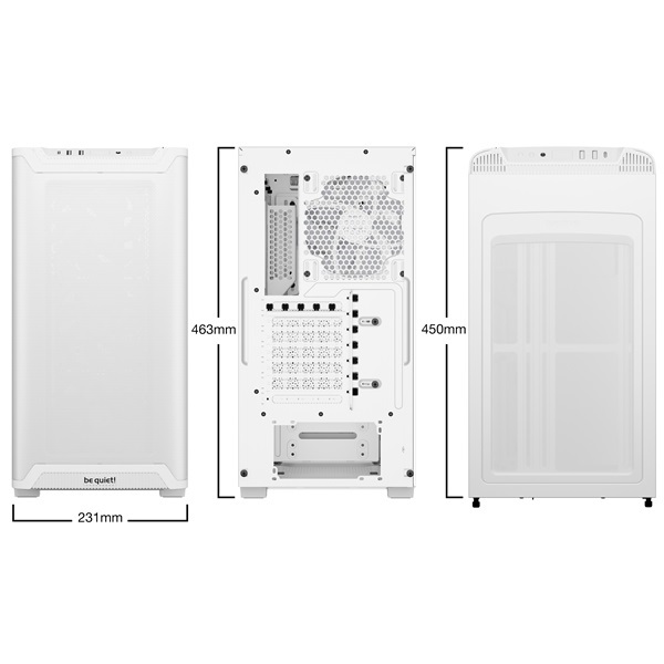 Be Quiet! Pure Base 501 LX fehér (táp nélküli) ablakos ATX ház