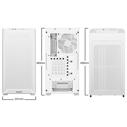 Be Quiet! Pure Base 501 LX fehér (táp nélküli) ablakos ATX ház