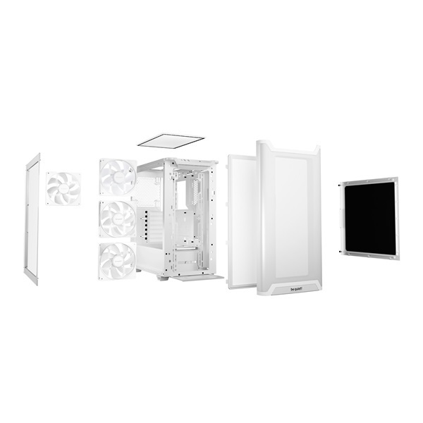Be Quiet! Pure Base 501 LX fehér (táp nélküli) ablakos ATX ház