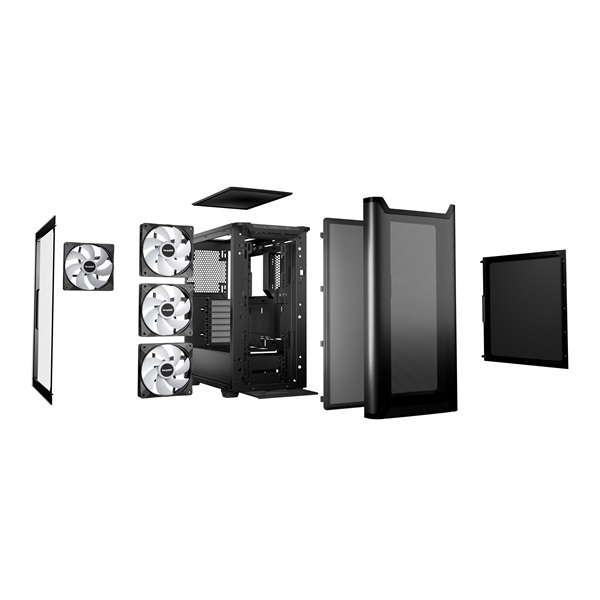 Be Quiet! Pure Base 501 LX fekete (táp nélküli) ablakos ATX ház