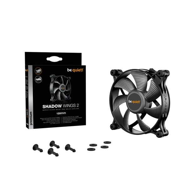 Be Quiet! SHADOW WINGS 2 120mm PWM fekete ventilátor