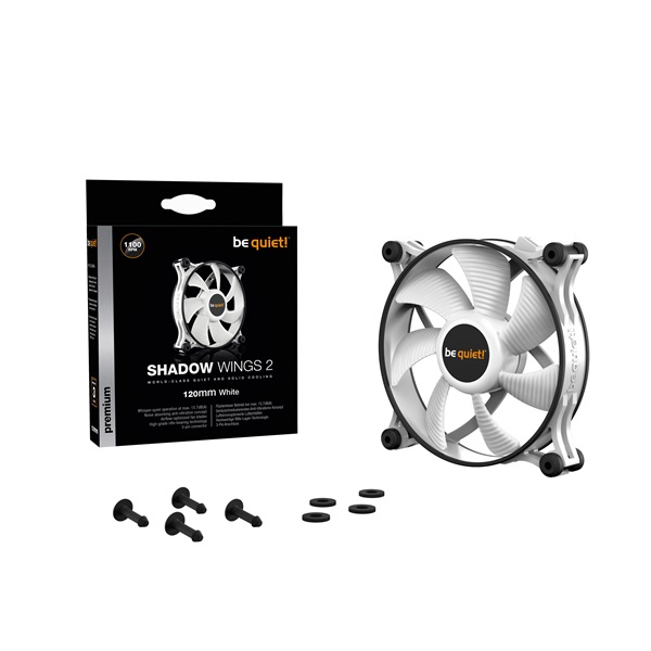 Be Quiet! SHADOW WINGS 2 120mm fehér ventilátor