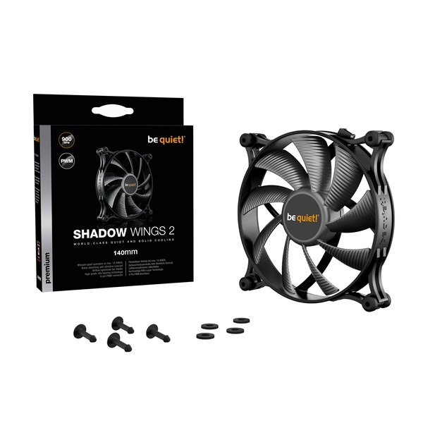 Be Quiet! SHADOW WINGS 2 140mm PWM fekete ventilátor