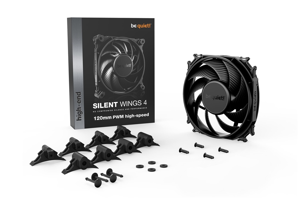 Be Quiet! SILENT WINGS 4 120mm PWM fekete ventilátor