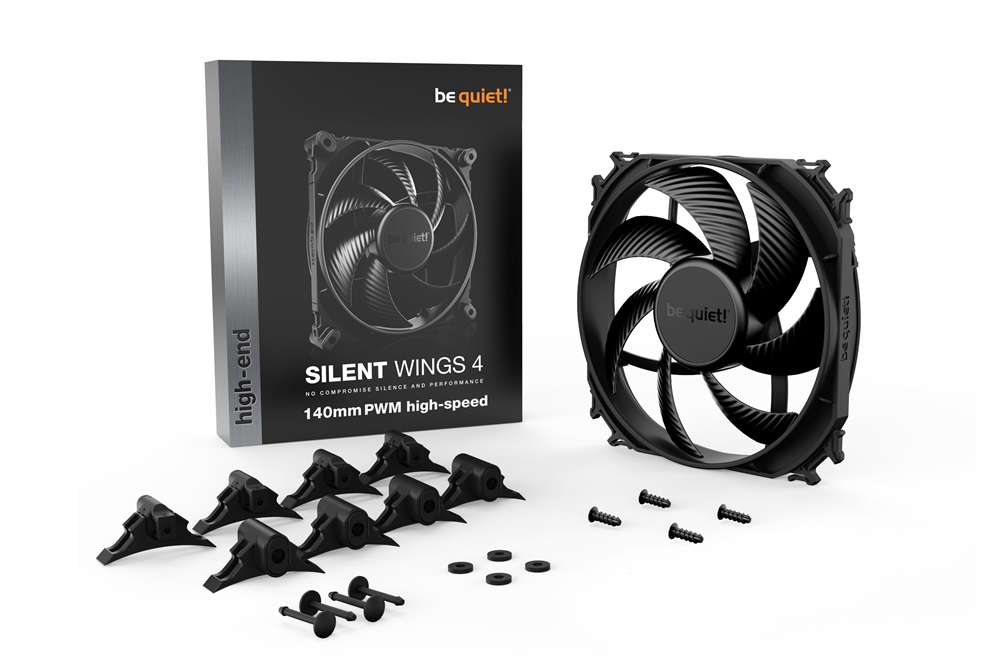 Be Quiet! SILENT WINGS 4 140mm PWM fekete ventilátor