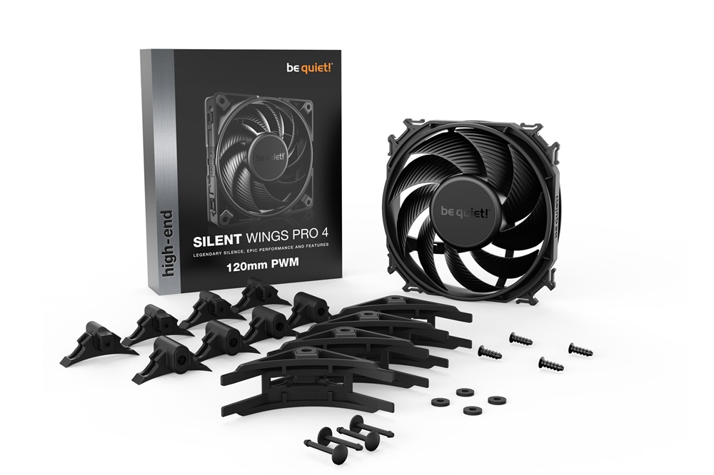 Be Quiet! SILENT WINGS PRO 4 120mm PWM fekete ventilátor
