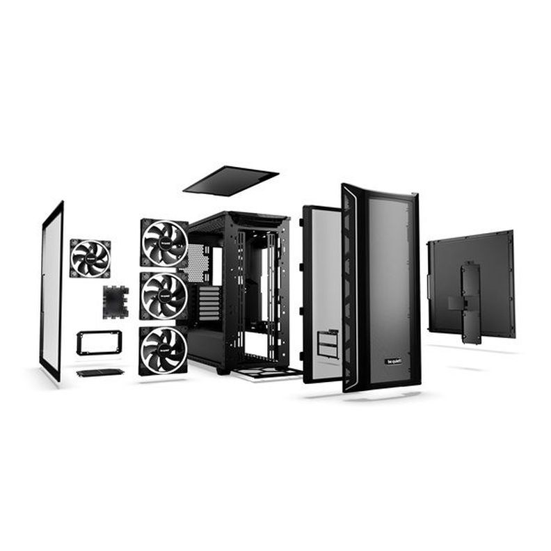 Be Quiet! Shadow Base 800 FX Black (ATX, edzett üveg oldallap) fekete számítógépház